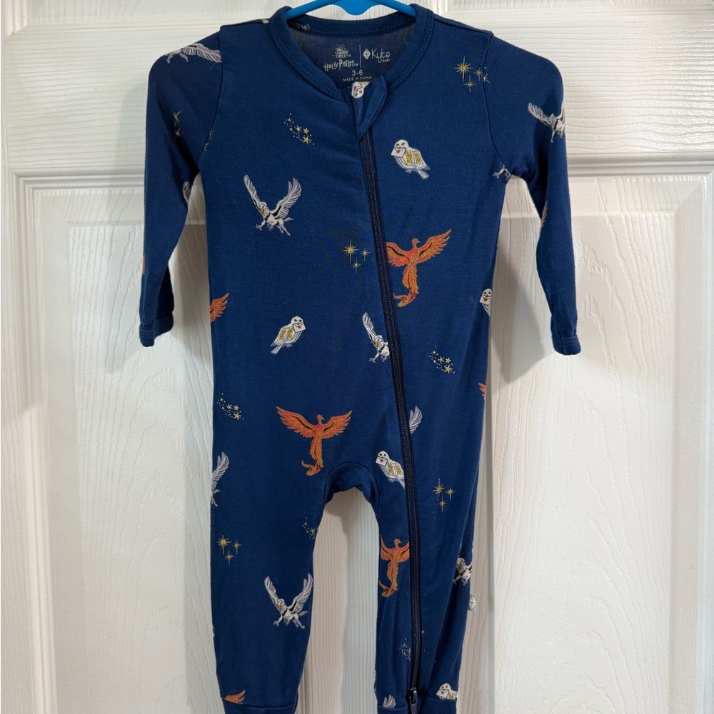 Kyte Baby Harry Potter Owl and Phoenix Zippered Romper
